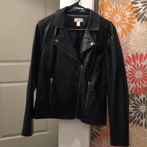 Black leather jacket
